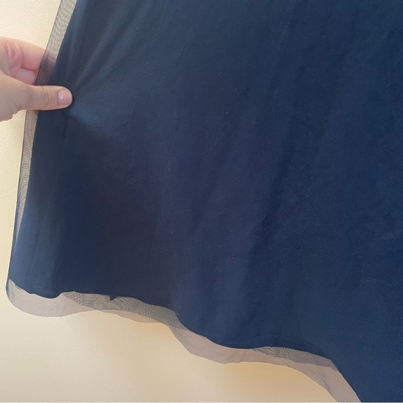 NWOT‎ ASOS Design  navy blue tulle dress with black beading and open back - Picture 9 of 9